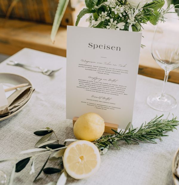 Hochzeitsmenü in der Eventlocation ELBE1
